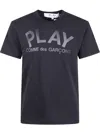 Comme Des Garçons Play 'logo Print' T-shirt In Black