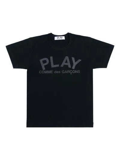 Comme Des Garçons Play Logo-print T-shirt In Black