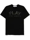 Comme Des Garçons Play Comme Des Garcons Play Mens Black Reverse Logo-print Cotton-jersey T-shirt In Black