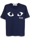 Comme Des Garçons Play Logo-print T-shirt In Blue