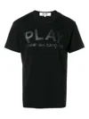 Comme Des Garçons Play "logo Print" T-shirt Clothing In Black
