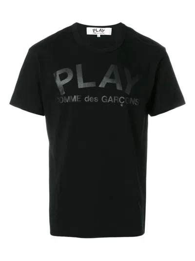 Comme Des Garçons Play "logo Print" T-shirt Clothing In Black