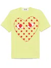 Comme Des Garçons Play Logo Print T-shirt In Green