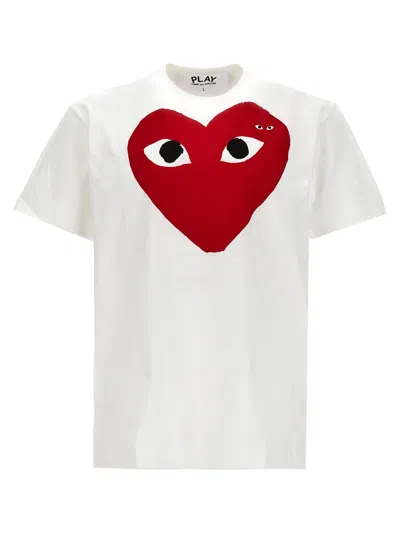 Comme Des Garçons Play Logo Print T-shirt White