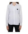 Comme Des Garçons Play Logo Shirt In White