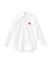 Comme Des Garçons Play Classic Heart Shirt In White
