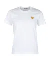 Comme Des Garçons Play Logo Short-sleeved T-shirt In White