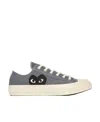 Comme Des Garçons Play Grey Converse Edition Half Heart Chuck 70 Sneakers In Nude