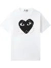 Comme Des Garçons Play Logo-stud Cotton T-shirt In White