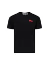 Comme Des Garçons Play Logo T-shirt In Black