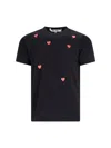 Comme Des Garçons Play Scattered Hearts Cotton T-shirt In Black  