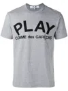 Comme Des Garçons Play Comme Des Garcons Play T Shirt With Play Print In Gray