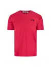 Comme Des Garçons Play Logo T-shirt In Pink