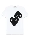 Comme Des Garçons Play Logo T-shirt In White