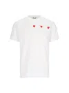 Comme Des Garçons Play Logo T-shirt In White