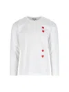Comme Des Garçons Play Logo T-shirt In White