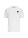 Comme Des Garçons Play Embroidered Heart Cotton T-shirt In White