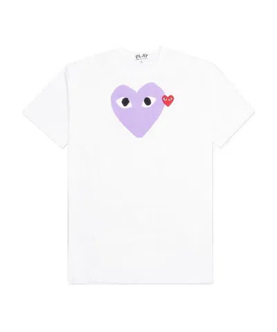 Comme Des Garçons Play Logo T-shirt In White