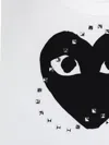 Comme Des Garçons Play Logo T-shirt With Studs In White