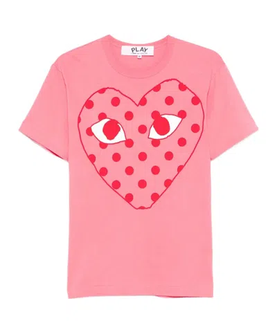 Comme Des Garçons Play Logo-print Cotton T-shirt In Pattern