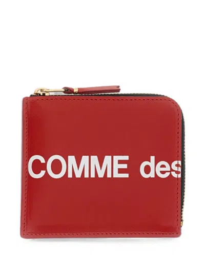 Comme Des Garçons Play Logo-print Leather Wallet In Pattern