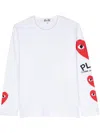 Comme Des Garçons Play Langarmshirt Mit Herz-print In Weiss