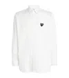 Comme Des Garçons Play Heart-patch Poplin Shirt In White