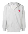 Comme Des Garçons Play Comme Des Garcons Play Pixel Heart Full Zip Hoodie In White