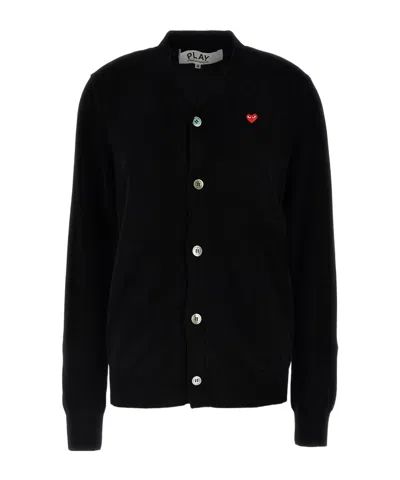 COMME DES GARÇONS PLAY LONG-SLEEVED KNITTED CARDIGAN