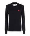 Comme Des Garçons Play Long-sleeved Sweater In Black