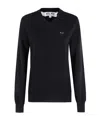 Comme Des Garçons Play Long-sleeved Sweater In Black