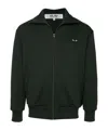 Comme Des Garçons Play Heart Applique Track Jacket In Black