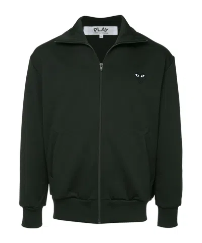 COMME DES GARÇONS PLAY COMME DES GARÇONS PLAY HEART-PATCH ZIPPED TRACK JACKET