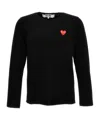 Comme Des Garçons Play Overlapping Heart Long Sleeve T-shirt In Black