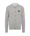 Comme Des Garçons Play Long-sleeved Sweater In Gray