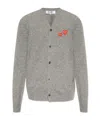 Comme Des Garçons Play Long-sleeved Sweater In Gray