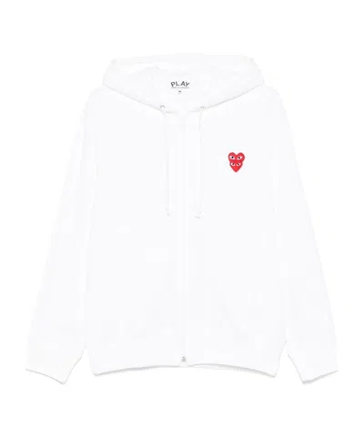 Comme Des Garçons Play Long-sleeved Sweater In White