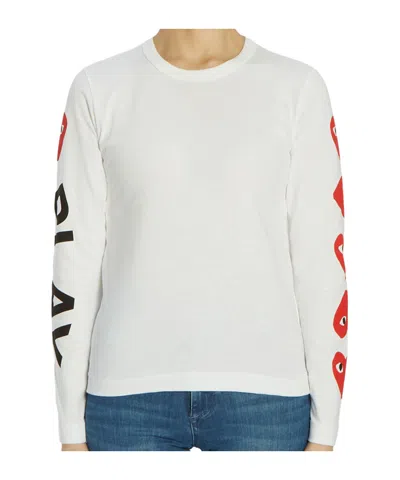 Comme Des Garçons Play Long-sleeved T-shirt In Multi