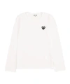 Comme Des Garçons Play Heart Logo Polo Shirt In White