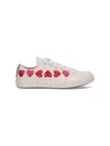 Comme Des Garçons Play Low "multi Hearts" Sneakers In White