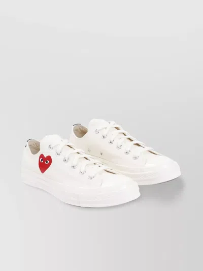 COMME DES GARÇONS PLAY LOW TOP CANVAS SNEAKERS