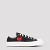Comme Des Garçons Play Play Converse Cotton Low Sneakers In Black