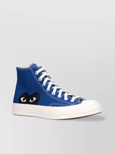 Comme Des Garçons Play Low Top Sneakers Eye Motif In Blue