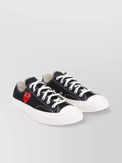 Comme Des Garçons Play Low Top Sneakers Rubber Sole In White