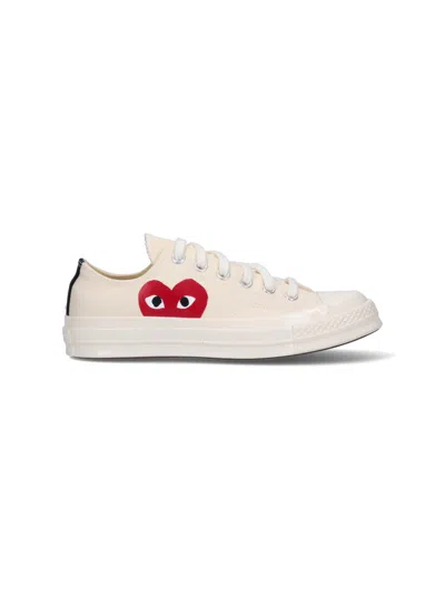 Comme Des Garçons Play Low Top 'converse Chuck 70' Sneakers In Neutral