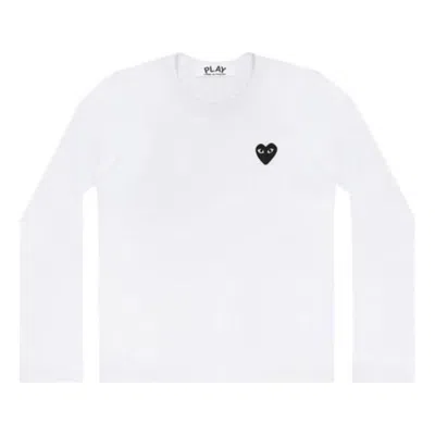 Comme Des Garçons Play Comme Des Garcons Play L/s Basic T-shirt Black Emblem 'white'