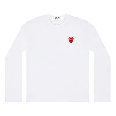 Comme Des Garçons Play Comme Des Garcons Play L/s Basic T-shirt Red Family Heart 'white'
