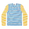 Comme Des Garçons Play Bi-color Stripe Longsleeve T-shirt Blue In Multi