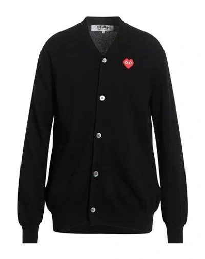 COMME DES GARÇONS PLAY COMME DES GARÇONS PLAY MAN CARDIGAN BLACK SIZE S WOOL