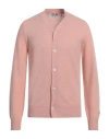 Comme Des Garçons Play Heart Logo-patch Wool Cardigan In Pink